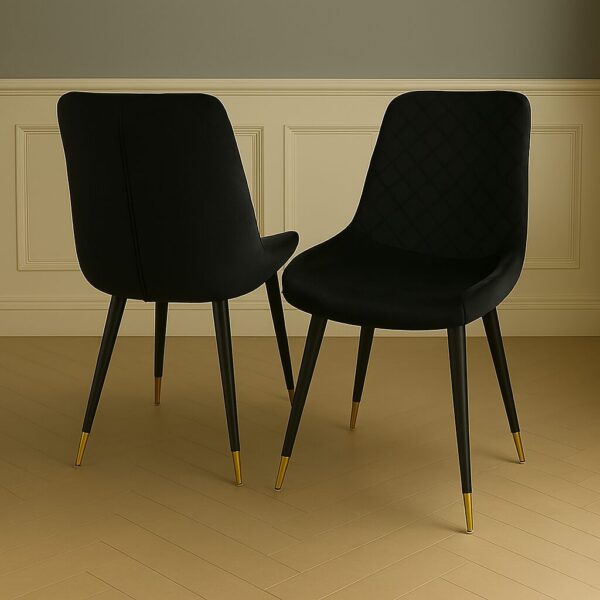 A Pair Of Luna Velvet Dining Chair