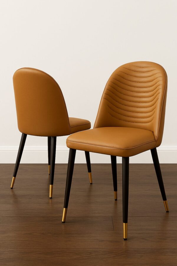 Pair Of Alba Leather Dining Chair